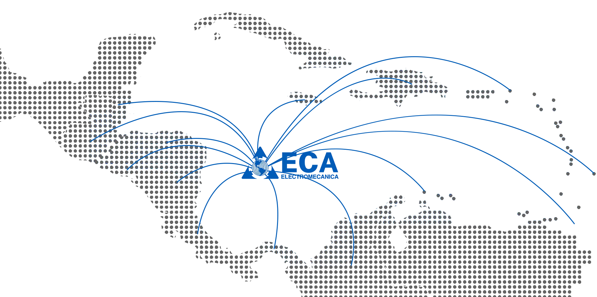 Mapa de Latinoamérica con presencia de Grupo ECA